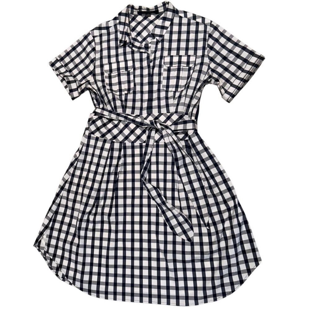 Cynthia Steffe Black White Gingham Dress Size 12